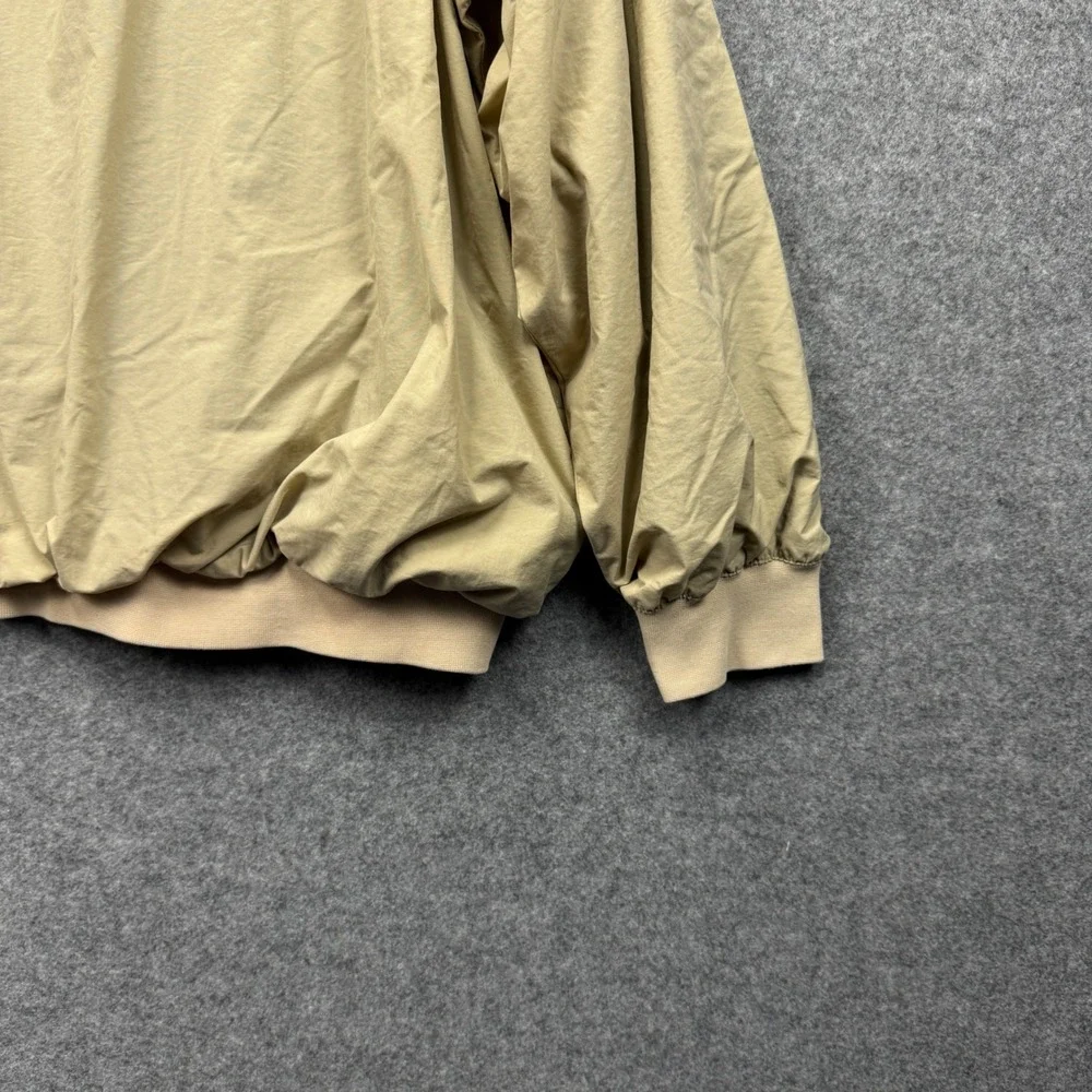 Polo Ralph Lauren Mens XL Tan‎ Nylon Mesh Lined Golf Crest Pullover Windbreaker